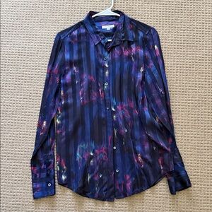 Equipment Women’s Multicolor Abstract-Print Satin Blouse